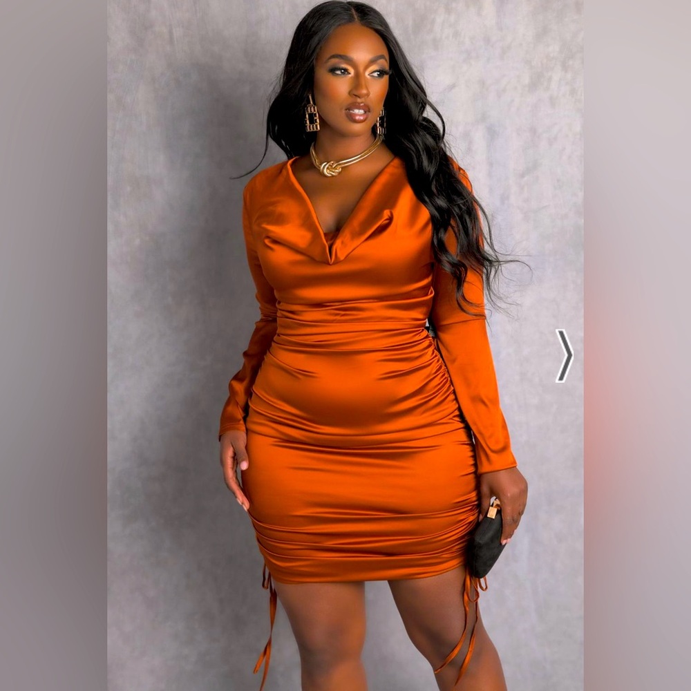 Rebdolls Neck Cowl Mini dress